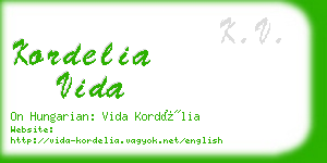 kordelia vida business card